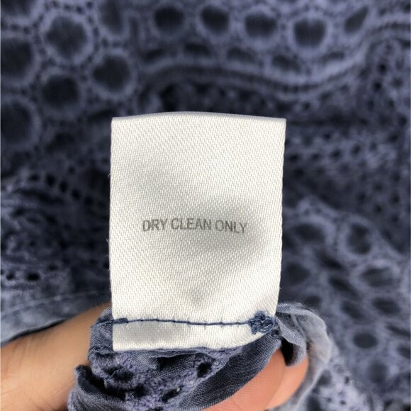 Prose & Poetry Women's Silk Blend Swimsuit Cover Up XS Blue Vacation Beach Pool - Picture 5 of 7